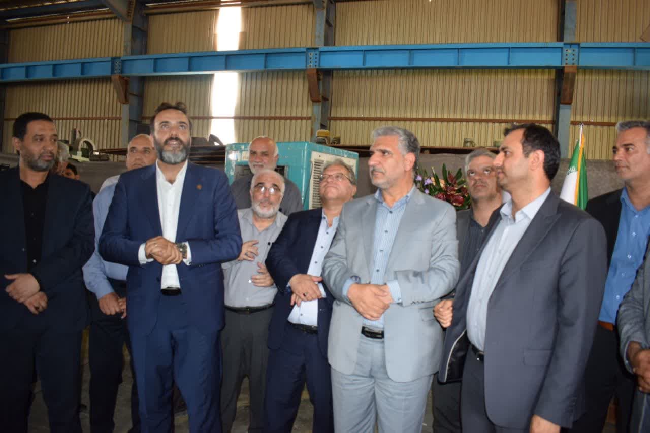 رونمایی از بزرگ ترین دستگاه قیچی سرد بر کشور در شرکت فولاد امین سیم گستر میبد